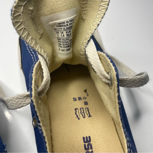 Converse All Star Low Tops Kids Size 2 Blue Shoes PRELOVED Chucks - Picture 5 of 15